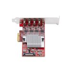 Imagen de la tarjeta PCIe USB-C StarTech.com de 4 puertos, tipo C, USB 3.2 10Gb, SKU P10Q4C-USB-CARD