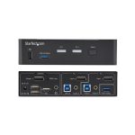 Imagen del StarTech.com Switch KVM de 2 Puertos con soporte para 4K60Hz, HDCP 1.4 y Hub USB 3.0. SKU: P2AD122-KVM-SWITCH