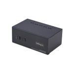 StarTech.com Switch KVM de 2 Puertos DisplayPort HDMI, conmutador KVM de dos monitores y hub USB de 2 puertos 5Gbps, SKU P2ADDH462-KVM-SWITCH