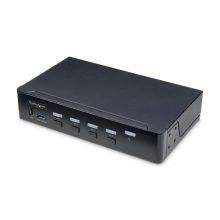 StarTech.com Switch KVM de 4 Puertos DisplayPort para un Monitor, resolución 4K a 60Hz, Hub USB de 6 Puertos, Independiente del Sistema, SKU P4AD122-KVM-SWITCH