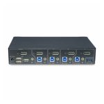 StarTech.com Switch KVM de 4 Puertos DisplayPort para un Monitor, resolución 4K a 60Hz, Hub USB de 6 Puertos, Independiente del Sistema, SKU P4AD122-KVM-SWITCH