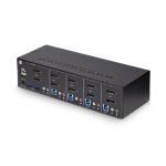 StarTech.com Switch KVM de 4 Puertos con 2 Monitores DisplayPort 4K 60Hz, SKU P4DD46A2-KVM-SWITCH, incluye hub USB de 2 puertos 5Gbps y 2 puertos USB 2.0 HID.