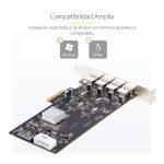 StarTech.com Tarjeta PCI Express con 4 Puertos USB-A, USB 3.2 de 5Gbps, 4 Controladores Independientes, SKU P5Q4A-USB-CARD. Compatible con Windows, macOS y Linux.