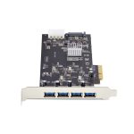 StarTech.com Tarjeta PCI Express con 4 Puertos USB-A, USB 3.2 de 5Gbps, 4 Controladores Independientes, SKU P5Q4A-USB-CARD. Compatible con Windows, macOS y Linux.