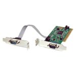 Tarjeta adaptadora PCI de perfil bajo modelo PCI2S550_LP de StarTech.com con 2 puertos serie RS232 DB9 y UART 16550.