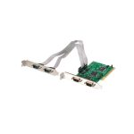 StarTech.com Tarjeta Adaptadora PCI de 4 puertos serie RS232 DB9 UART 16550 con doble voltaje, SKU PCI4S550N