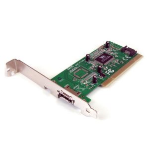 StarTech.com Tarjeta Adaptadora PCI con 1 Puerto eSATA y 1 Puerto SATA, incluye Bracket de Perfil Bajo. SKU PCIESATA2I