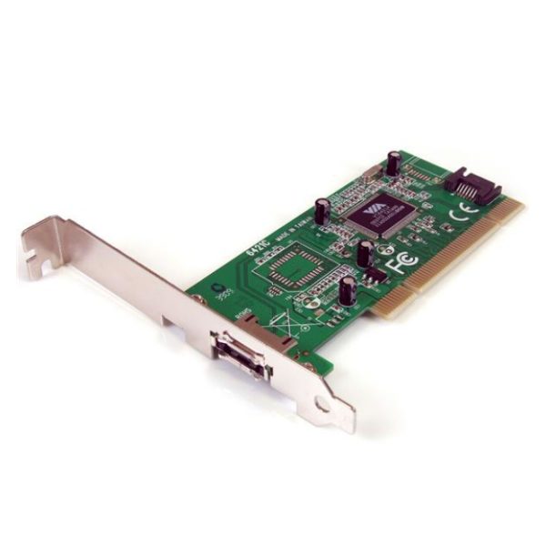 StarTech.com Tarjeta Adaptadora PCI con 1 Puerto eSATA y 1 Puerto SATA, incluye Bracket de Perfil Bajo. SKU PCIESATA2I