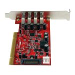 StarTech.com Tarjeta Adaptador PCI USB 3.0 SuperSpeed de 4 puertos con alimentación SATA LP4. Modelo PCIUSB3S4.