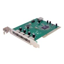 Imagen de StarTech.com Adaptador Tarjeta PCI USB 2.0 de Alta Velocidad con 7 Puertos (4 Externos y 3 Internos), SKU PCIUSB7
