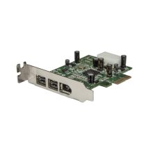 StarTech.com Adaptador de Tarjeta FireWire PCI-Express de Bajo Perfil con 2 Puertos F/W 800 y 1 Puerto F/W 400, SKU PEX1394B3LP