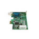 StarTech.com Tarjeta PCI Express Adaptadora Serie RS232 DB9 de 1 Puerto UART16550, PEX1S553LP, tarjeta de expansión de perfil bajo para Windows y Linux