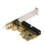 Tarjeta adaptadora PCI Express de StarTech.com con controladora IDE PATA UDMA 133 y un puerto PCIe. SKU: PEX2IDE