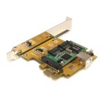 Foto de la tarjeta adaptadora StarTech.com PCI Express a Mini PCI-E con SKU PEX2MPEX, ideal para actualizar sistemas.