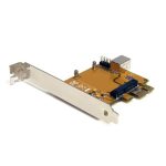 Foto de la tarjeta adaptadora StarTech.com PCI Express a Mini PCI-E con SKU PEX2MPEX, ideal para actualizar sistemas.