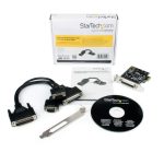 Tarjeta adaptadora PCI Express StarTech con 2 puertos serie y 1 puerto paralelo, SKU PEX2S1P553B