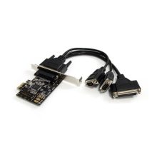 Tarjeta adaptadora PCI Express StarTech con 2 puertos serie y 1 puerto paralelo, SKU PEX2S1P553B
