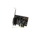 Tarjeta adaptadora PCI Express StarTech con 2 puertos serie y 1 puerto paralelo, SKU PEX2S1P553B