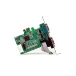 StarTech.com Tarjeta PCI Express adaptadora serie RS232 DB9 con 2 Puertos UART16550, PEX2S553