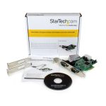 StarTech.com Tarjeta PCI Express adaptadora serie RS232 DB9 con 2 Puertos UART16550, PEX2S553