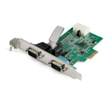 StarTech.com tarjeta PCI Express adaptadora de 2 puertos serie RS232, tarjeta controladora serial PCIe a DB9 UART16950, SKU PEX2S953, compatible con Windows y Linux