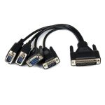 StarTech.com Tarjeta Adaptadora PCI Express PCIe de 4 Puertos Serie Serial Combo RS232 y RS485 RS 422 DB9, SKU: PEX4S232485.