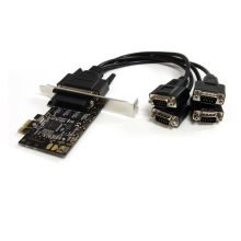 StarTech.com Tarjeta Adaptadora PCI Express PCIe de 4 Puertos Serie con Cable Multiconector RS232 Serial, SKU PEX4S553B