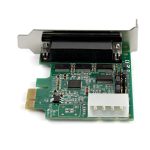 StarTech.com Tarjeta Adaptadora Serie PCIe RS232 de 4 Puertos, PCIe a Serie DB9, UART 16950, compatible con Windows y Linux, SKU: PEX4S953LP