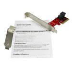 Adaptador PCI Express de StarTech.com con 4 carriles para SFF-8643, compatible con SSD NVMe U.2 de 2,5 pulgadas, SKU PEX4SFF8643