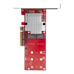 StarTech.com tarjeta adaptadora para 2 SSD M.2 PCIe, soporta NVMe o AHCI y compatibilidad con mac y PC SKU PEX8M2E2