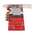 StarTech.com tarjeta adaptadora para 2 SSD M.2 PCIe, soporta NVMe o AHCI y compatibilidad con mac y PC SKU PEX8M2E2