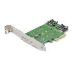 StarTech.com Tarjeta Adaptadora de 3 Puertos M.2 NGFF para SSD con Soporte para 1x SSD PCIe NVMe y 2x SSD SATA III, SKU PEXM2SAT32N1