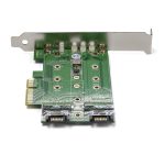 StarTech.com Tarjeta Adaptadora de 3 Puertos M.2 NGFF para SSD con Soporte para 1x SSD PCIe NVMe y 2x SSD SATA III, SKU PEXM2SAT32N1