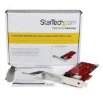 StarTech.com Tarjeta PCI Express controladora con 2 SSD NGFF M.2 y 2 puertos SATA III, SKU PEXM2SAT3422.
