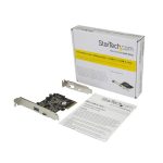 Imagen de la tarjeta PCI Express de StarTech.com con 2 puertos USB 3.1, incluyendo un USB Tipo C y un USB A, SKU PEXUSB311AC2.