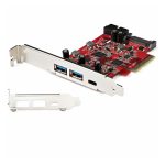 StarTech.com Tarjeta PCIe de 5 Puertos USB, 1 Puerto USB-C, 2 Puertos USB-A, USB 3.2 Gen 2, SKU: PEXUSB312A1C1H