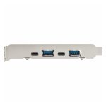 StarTech.com Tarjeta PCIe de expansión con 4 puertos USB (2 USB-C y 2 USB-A) y 2 controladores, velocidad de 10Gbps, SKU PEXUSB312A2C2V