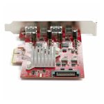 StarTech.com Tarjeta PCIe de expansión con 4 puertos USB (2 USB-C y 2 USB-A) y 2 controladores, velocidad de 10Gbps, SKU PEXUSB312A2C2V