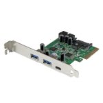 StarTech.com Tarjeta Combo PCI Express de 5 Puertos USB 3.1 a 10Gbps, con un puerto USB-C, dos puertos USB-A y dos IDC a 5Gbps, SKU PEXUSB312EIC