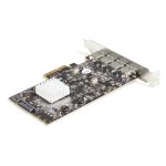 StarTech.com Tarjeta PCIe de 4 Puertos USB-A, Tarjeta PCI Express de Expansión USB Tipo A 3.2 Gen 2 de 10Gb con 2 Controladores, SKU PEXUSB314A2V2