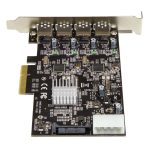Imagen de la Tarjeta PCI Express StarTech.com de 4 Puertos USB 3.1, modelo con Puertos USB-A y 2 Canales Dedicados, SKU PEXUSB314A2V.