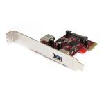 StarTech.com Tarjeta Adaptador PCI Express PCI-E USB 3.0 SuperSpeed de 2 puertos con UASP, SKU: PEXUSB3S11, con 1 puerto interno y 1 puerto externo