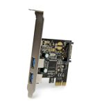 Adaptador PCI Express de StarTech.com con 2 puertos USB 3.0 y alimentación SATA, modelo PEXUSB3S23
