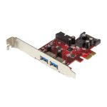 StarTech.com adaptador tarjeta PCI Express de 2 puertos externos y 2 internos USB 3.0, con alimentación SATA. SKU: PEXUSB3S2EI