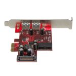 StarTech.com adaptador tarjeta PCI Express de 2 puertos externos y 2 internos USB 3.0, con alimentación SATA. SKU: PEXUSB3S2EI