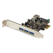 Imagen de la StarTech.com Tarjeta PCI Express con 4 Puertos USB 3.0, código PEXUSB3S42, diseñada para mejorar la conectividad USB en sistemas de escritorio.