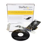 Imagen de la StarTech.com Tarjeta PCI Express con 4 Puertos USB 3.0, código PEXUSB3S42, diseñada para mejorar la conectividad USB en sistemas de escritorio.