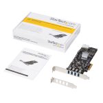 StarTech.com Adaptador PCI Express PCI-E de 4 Puertos USB 3.0 UASP, 2 Canales de 5Gbps con Alimentación Molex SATA, SKU: PEXUSB3S44V