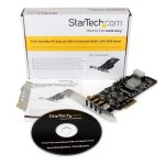 StarTech.com Adaptador PCI Express PCI-E de 4 Puertos USB 3.0 UASP, 2 Canales de 5Gbps con Alimentación Molex SATA, SKU: PEXUSB3S44V