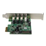 StarTech.com Tarjeta Adaptador PCI Express PCI-E USB 3.0 con UASP de 4 Puertos, SKU PEXUSB3S4V. Ideal para mejorar el rendimiento de USB en dispositivos SATA.
